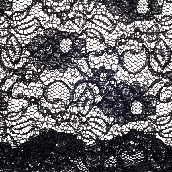 Texture Fabric Lace Black Color — Stock Photo, Image