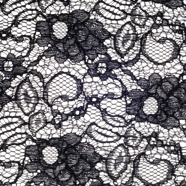 Textura Encaje Tela Color Negro — Foto de Stock