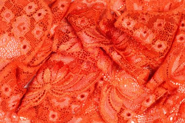 Kumaş dantel, kırmızı doku