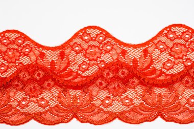 Kumaş dantel, kırmızı doku