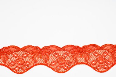 Kumaş dantel, kırmızı doku