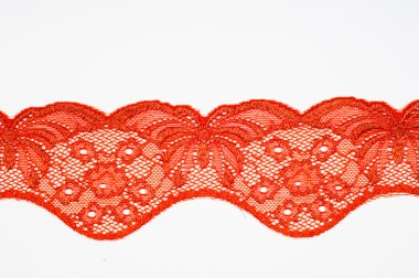 Kumaş dantel, kırmızı doku