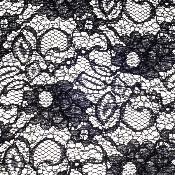 Texture Fabric Lace Black Color — Stock Photo, Image