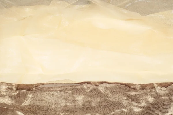Textura de tela de seda, fondo. Rayas marrón y crema — Foto de Stock