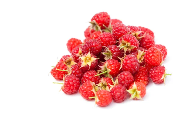 覆盆子 食用的软水果有关黑莓 由淡粉红小核果的群集组成 — 图库照片