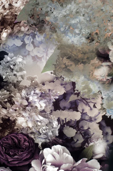 织物丝浅粉色与白色的花 花织背景 五颜六色的复古挂毯纺织品图案的片段与花卉装饰有用的背景 — 图库照片