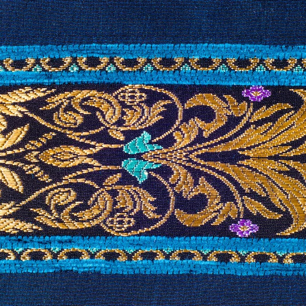 Fabric Silk Texture Gold Pattern — Stock Photo, Image