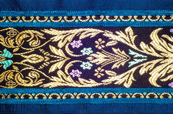 Fabric Silk Texture Gold Pattern — Stock Photo, Image