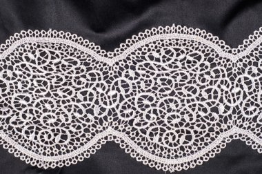 doku, arka plan, siyah bir arka plan bej dantel