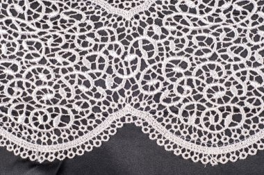 doku, arka plan, siyah bir arka plan bej dantel