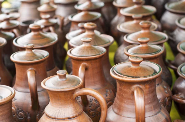 Seramik Çanak Çömlek Clayware Çanak Çömlek Taş Büyük Bir Konteyner — Stok fotoğraf