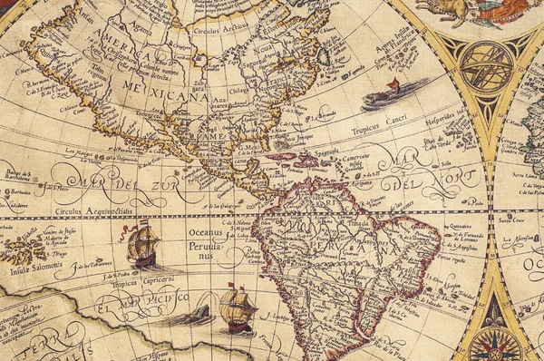 Textura Fondo Los Mapas Antiguos — Foto de Stock