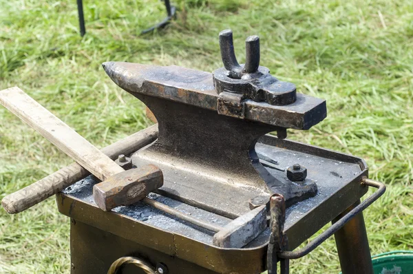 Blacksmith Smith Farrier Hammersmith Forger Smithy Treat Metal Heating Hammering — Stock Photo, Image