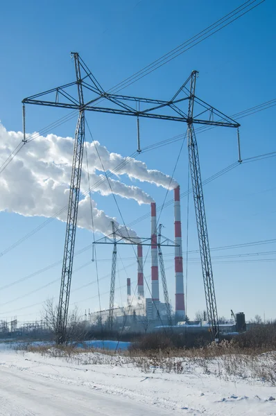 Chp Combined Heat Power System Which Steam Produced Power Station — Stock Photo, Image