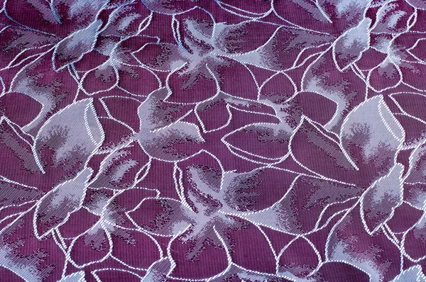 Texture Fond Tissu Avec Des Motifs Floraux Couleur Rose — Photo