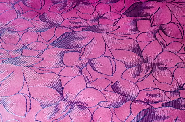 Texture Sfondo Tessuto Con Motivi Floreali Colore Rosa — Foto Stock