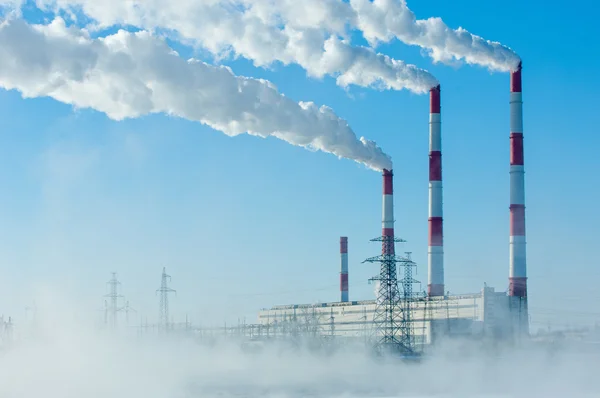 Cogénération Chaleur Électricité Combinées Système Dans Lequel Vapeur Produite Dans — Photo