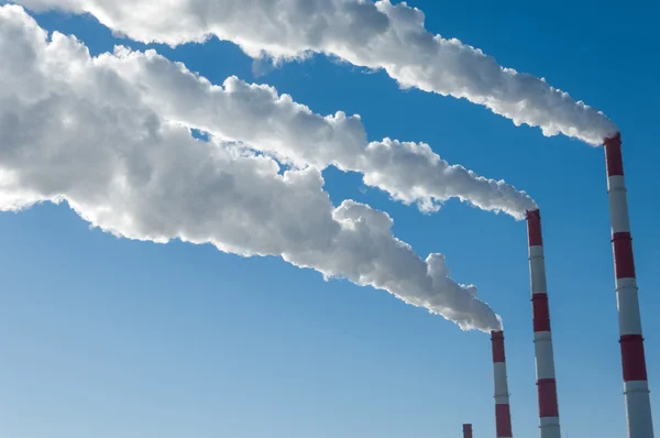 Chp Calor Electricidade Combinados Sistema Que Vapor Produzido Numa Central — Fotografia de Stock