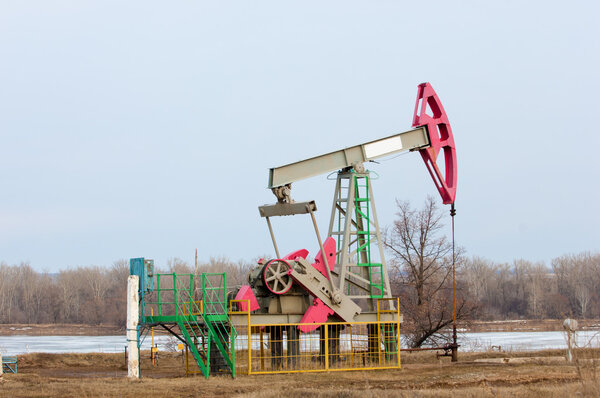 Oil pumps. Oil industry equipment. Beam Pumping unit oil and gas