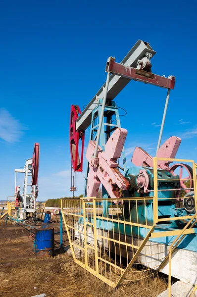 Ecología Bionomía Bombas Aceite Equipo Industria Petrolera Beam Unidad Bombeo — Foto de Stock