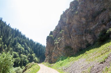 Tien Shan dağlar. Takma Yaylası. Turgen gorge. Zailiyskoe Alatau, plato Assy Turgen