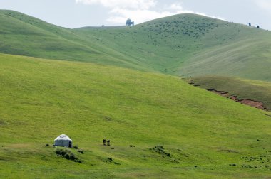 Tien Shan dağlar. Takma Yaylası. Turgen gorge. Zailiyskoe Alatau, plato Assy Turgen