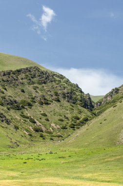 dağ, dağ, tepe. Kazakistan. Tien Shan. Takma Yaylası