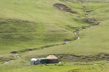 dağ, dağ, tepe. Kazakistan. Tien Shan. Takma Yaylası