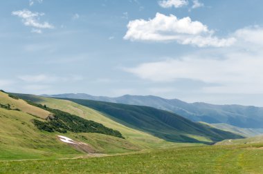 dağ, dağ, tepe. Kazakistan. Tien Shan. Takma Yaylası