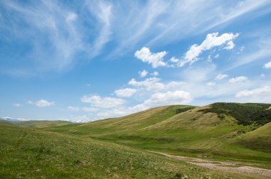 dağ, dağ, tepe. Kazakistan. Tien Shan. Takma Yaylası
