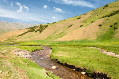 dağ, dağ, tepe. Kazakistan. Tien Shan. Takma Yaylası