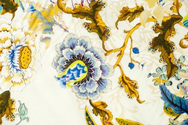 Tekstury Tła Kolor Satyna Tkanina Beżowy Kwiatowy Wzór Gładka Błyszcząca — Zdjęcie stockowe