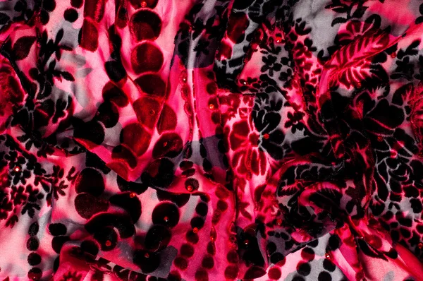 Текстура Фон Бархат Ткани Красного Цвета Плотно Сотканная Ткань Шелка — стоковое фото