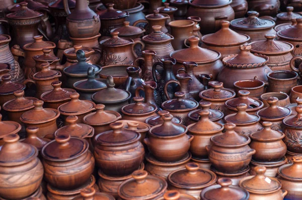 Seramik Çanak Çömlek Clayware Çanak Çömlek Taş Büyük Bir Konteyner — Stok fotoğraf