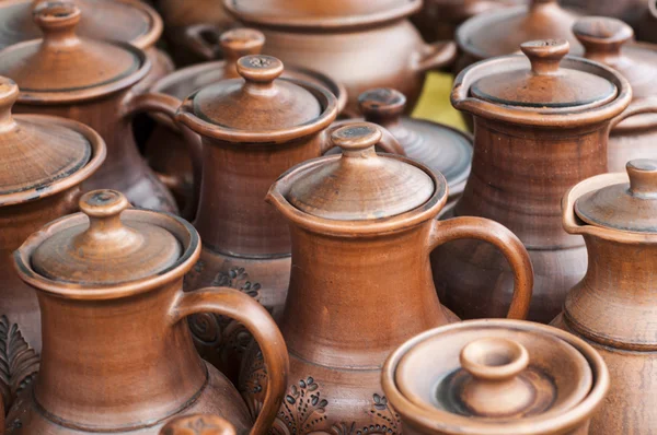 Seramik Çanak Çömlek Clayware Çanak Çömlek Taş Büyük Bir Konteyner — Stok fotoğraf