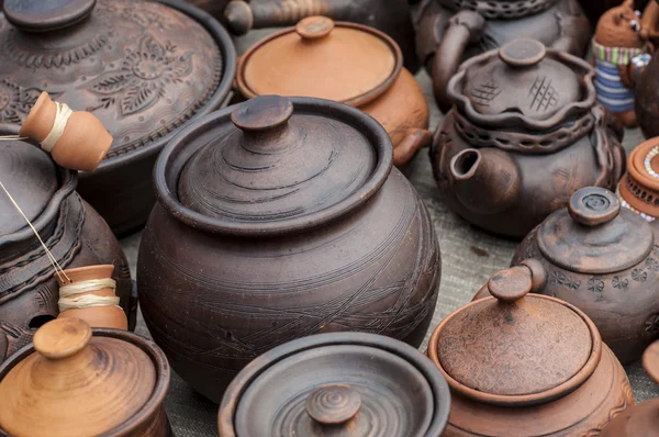 Pottery, earthenware, clayware, crockery, stoneware — Stock Photo, Image