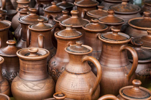 Seramik Çanak Çömlek Clayware Çanak Çömlek Taş Büyük Bir Konteyner — Stok fotoğraf