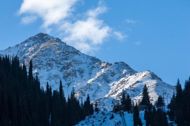 Kazakistan. Tien shan. dağ manzaralı güzel manzara.