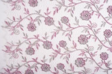 Kumaş üzerine dantel doku