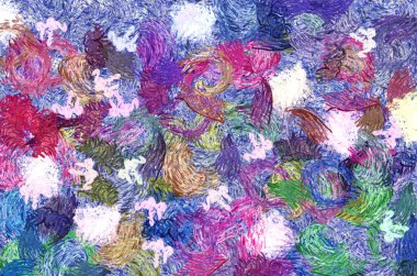 Tuval dokusu üzerinde boyalı