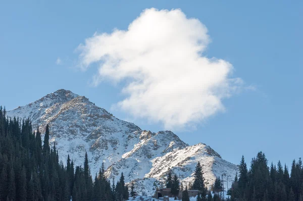 Kazakhstan Tien Shan Beautiful Landscape Mountain Views Winter Evening — Stock Photo, Image