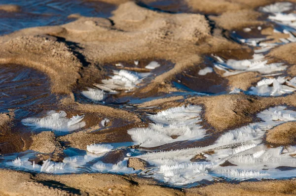 Textury Písku Písek Divoké Přírodě — Stock fotografie
