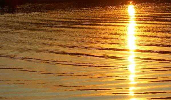 Strukturen Water Sunset Sunrise Solen Reflekteras Vatten — Stockfoto