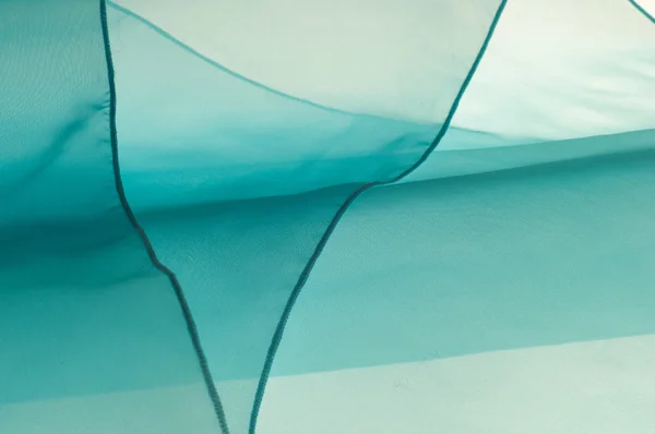 青い透明生地のテクスチャ — ストック写真