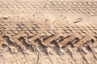 Araba doku izleri. Fotoğraf açık havada