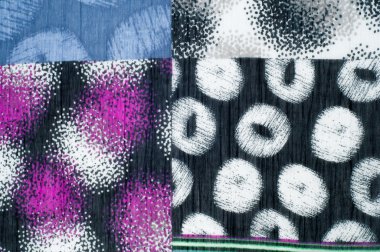 Kumaş ipek dokulu ve geometrik şekiller. Fotoğraf stüdyosu