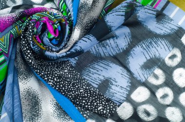 Kumaş ipek dokulu ve geometrik şekiller