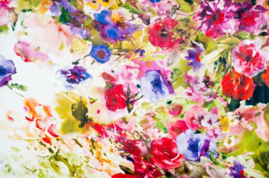 İpek kumaş dokusu. çiçekler