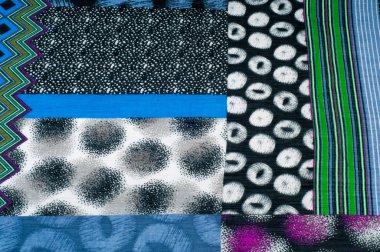 Kumaş ipek dokulu ve geometrik şekiller. Fotoğraf stüdyosu