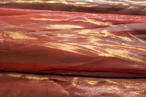 Pink, barna átlátszó szövet. textúra. Köntös. — Stock Fotó